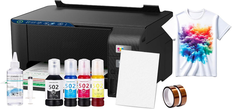 Sublimation Heat Transfer Image Printing for T-shirts Ceramic Mugs Bags Heat Press Printer Bundle