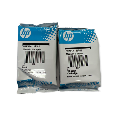 HP 65 Genuine Black & Color ink HP65 Combo Ink Cartridges New Exp2022