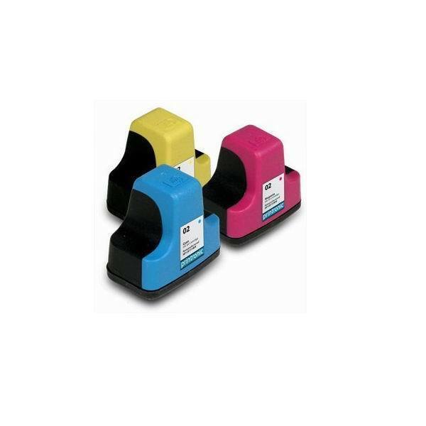 3 PK Comp HP02 C/M/Y Ink Cartridge HP C7280 C8180 3310 8230 8238 hp 02