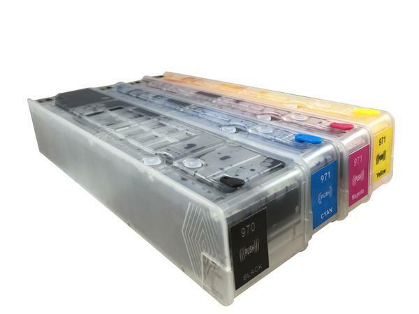 4PK Compatible refillable For HP 970 971 ink cartridge officejet x476 x551 x576