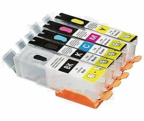 5 Refillable ink cartridges for canon MX722 MX922 PGI-250 CLI-251 250 ARC Empty