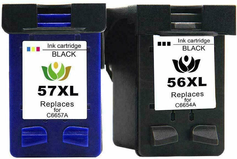 2PK HP 56 57 Ink Cartridge C6656AN C6657AN PSC 1315 1210 1350 1110 1310 Printer