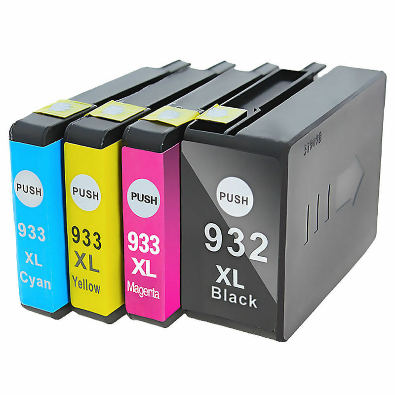 4pks 932XL 933XL Ink Cartridge for HP OfficeJet 6100 6600 6700 7110 7610 7612