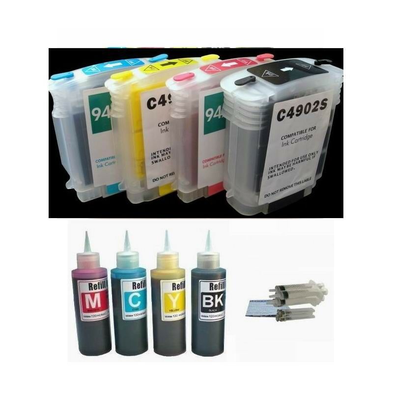 4 pre-filled refillable ink cartridge kit for hp 940 940XL hp 8000 8500 plus ink