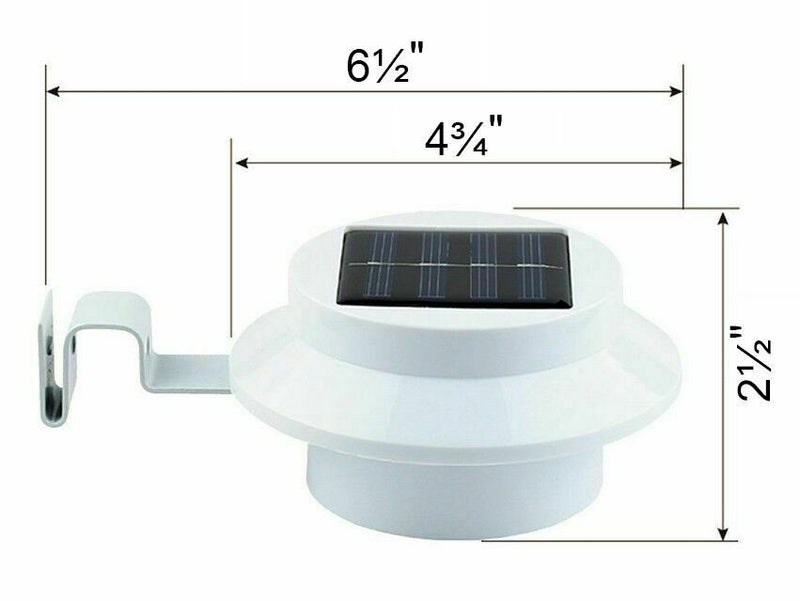 Outdoor LED Solar Powered Gutter Light Garden Yard Wall Fence Pathway Lamp