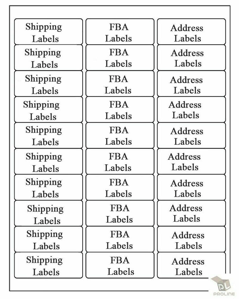 50 Sheets 1500 Labels FBA 1 x 2 5/8 Address Mailing Labels 30 UP 1 x 2.625