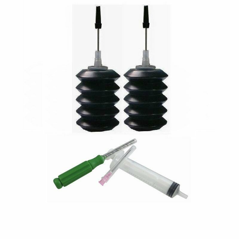 2x30ml black Pigment Refill Ink Bottles for Canon Printers