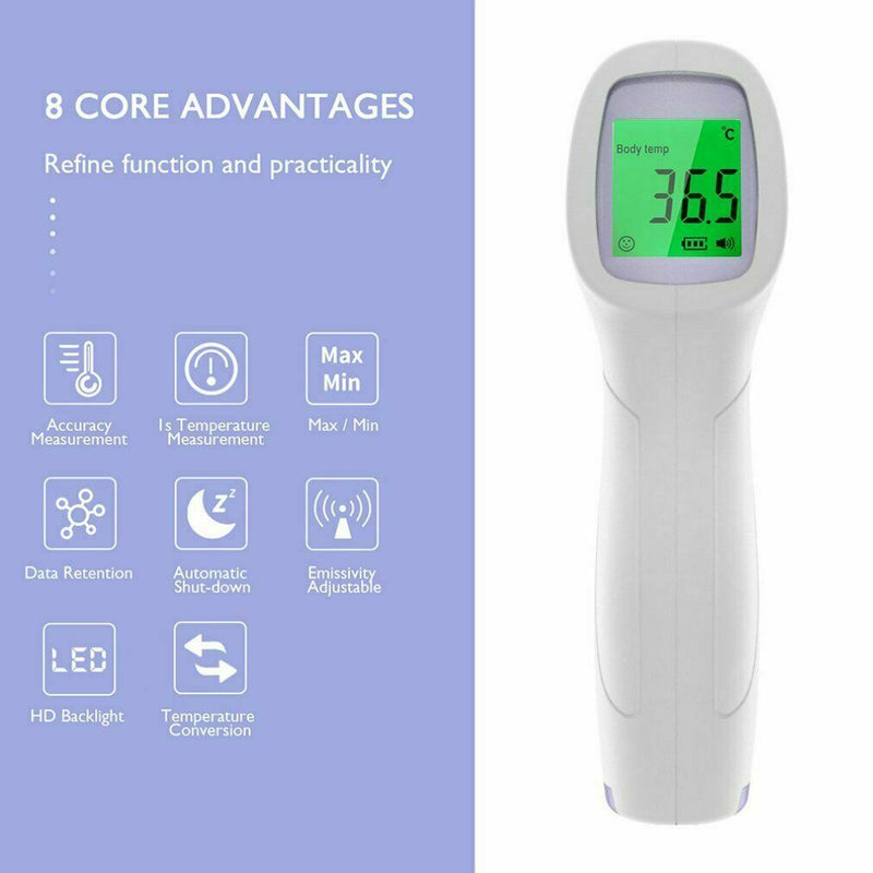 Infrared Thermometer LCD Non-contact Temperature Gun Digital IR Temp Meter