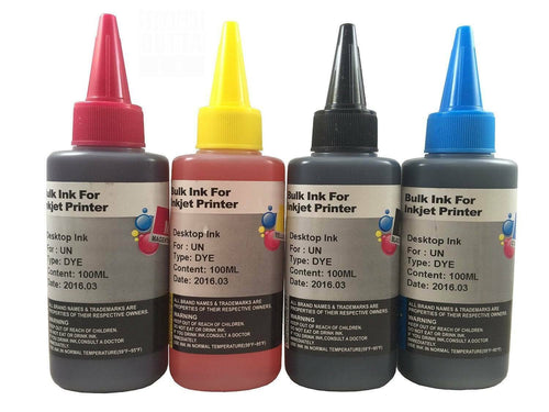 Refillable Cartridge Ink Set for Brother LC203 LC205 MFC + 4x100ml Ink Bottles