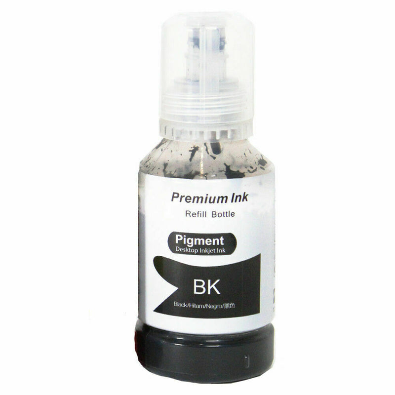 Black Refill Ink Bottle 127ml - Epson EcoTank Workforce ET-4750 ET-3750