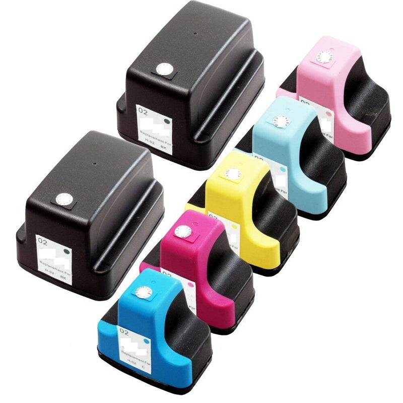 7PK Compatible Ink Cartridge for HP 02XL PhotoSmart 3110 3210 C6240 C6180