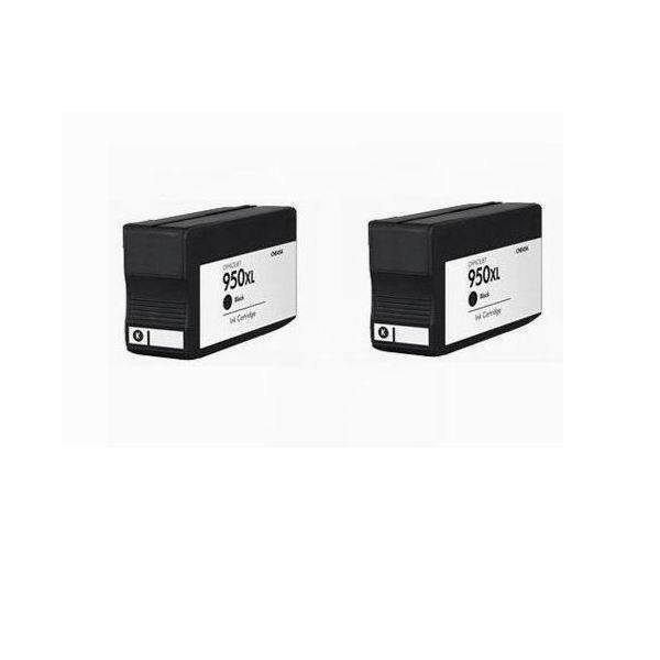 2 comp 950 XL CN045AN BLACK Ink Cartridge for HP Officejet Pro 8100 8660 Plus