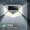 2x Black LED Solar PIR Motion Sensor Light Outdoor Security Garden Waterproof