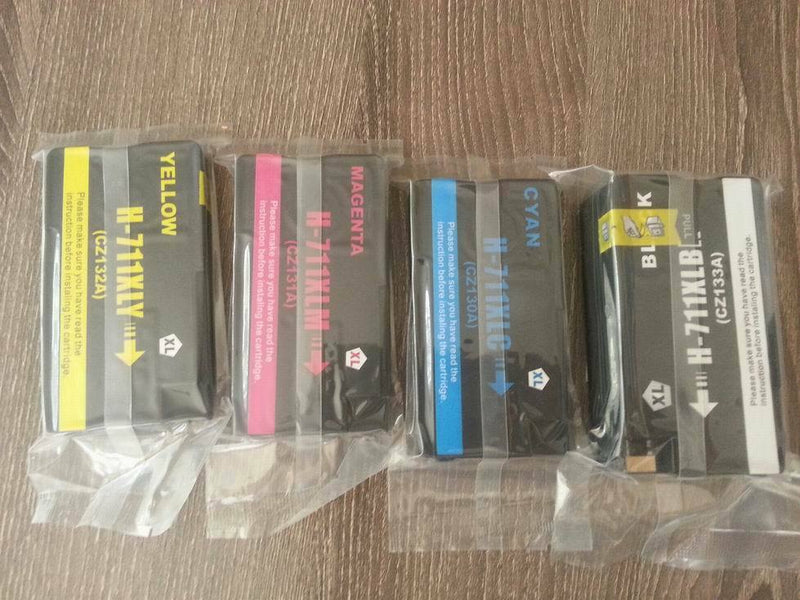 5 Pack Compatible For HP 711XL BCMY Ink Cartridges for Designjet T520