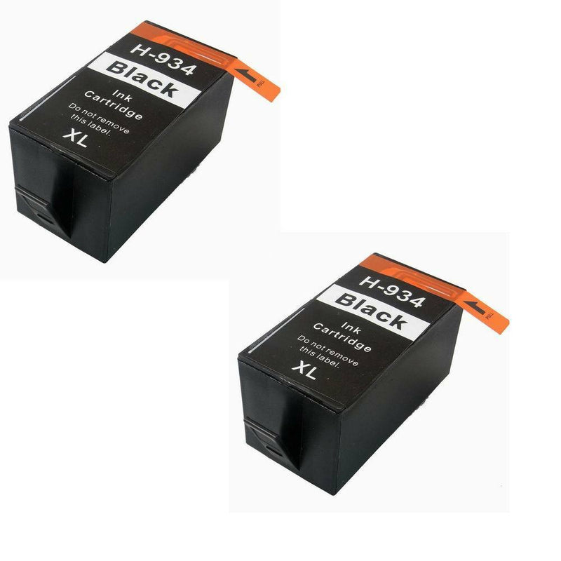 2PK HP 934 XL Black High Yield Ink Cartridges for Officejet 6815 6812 Pro 6230