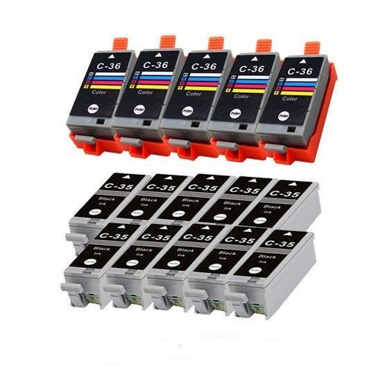 15 ink Comp cartridge CLI36 PGI35 for Canon Pixma ip100 mini260 mini320 Printer