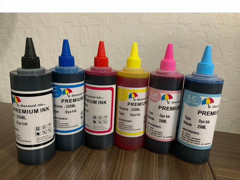 6x250ml Refill ink kit for Epson 277 T277 Expression Photo XP-850 XP-950 printer