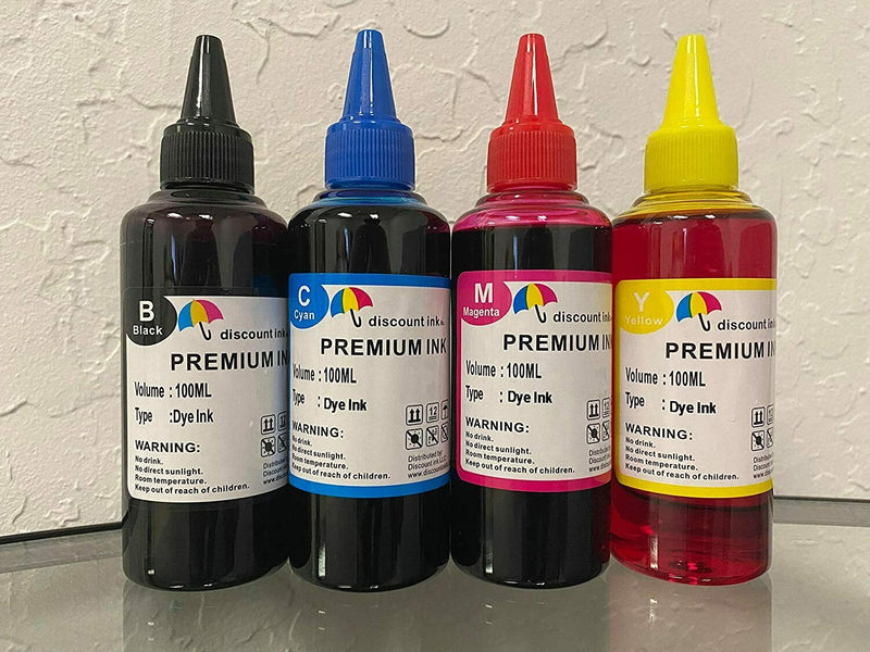 4x100ml refill ink set for HP 15 23 41 45 78 printer Black color cartridges