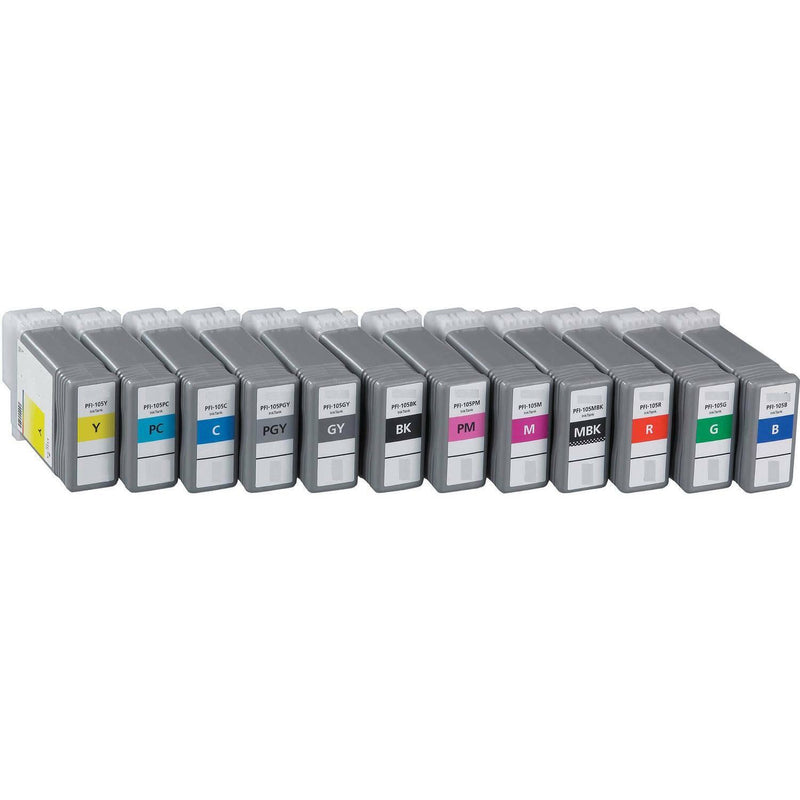12 Packs Compatible Cartridge for canon PFI-105 Ink ipf 6300s 6300 6350