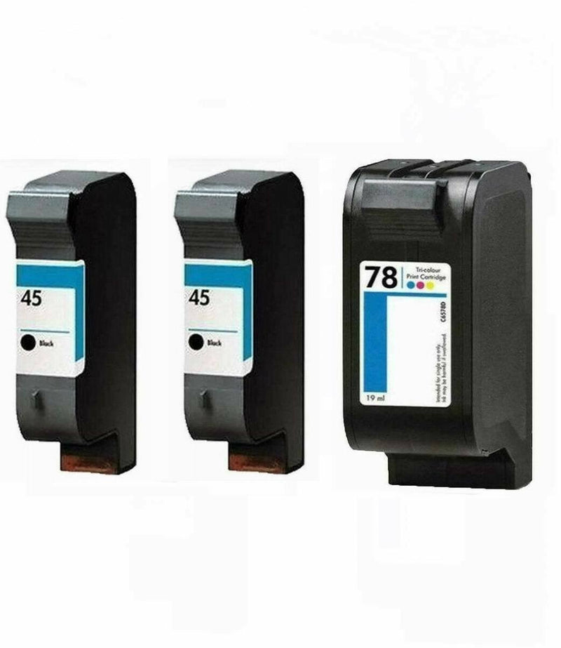 3-PK 45 78 Black/Color Ink For HP Photosmart 1000 1100 1115 1215 1218 13150 4654