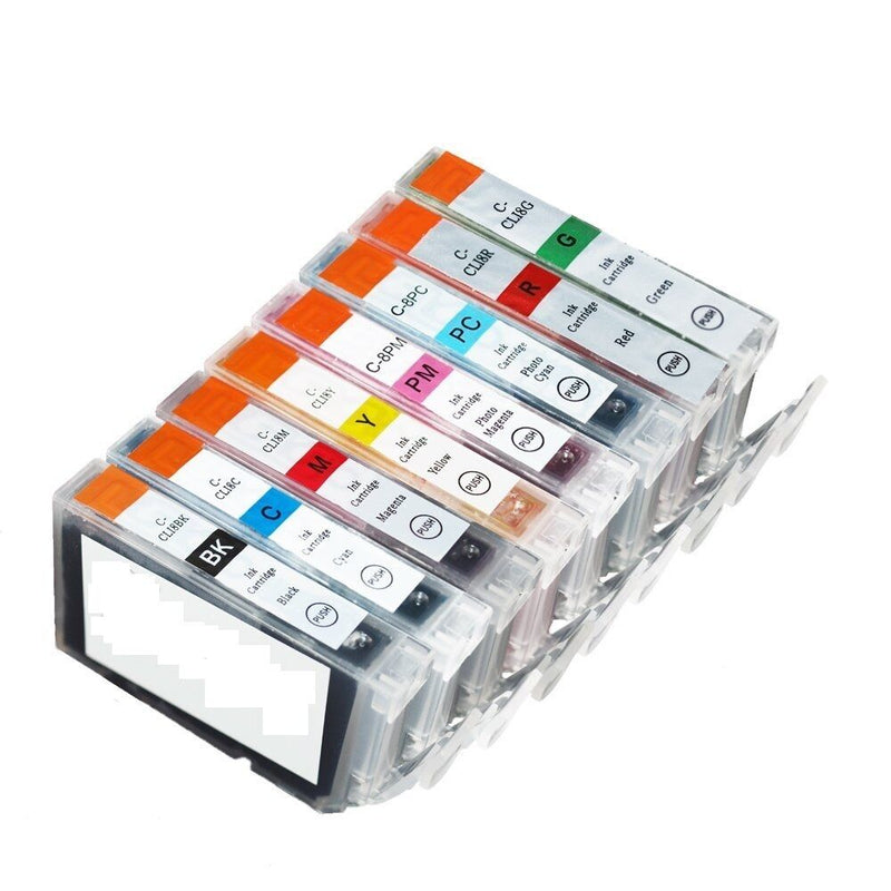 8 packs Compatible Ink Cartridge for Canon CLI-8 for printer PIXMA Pro 9000