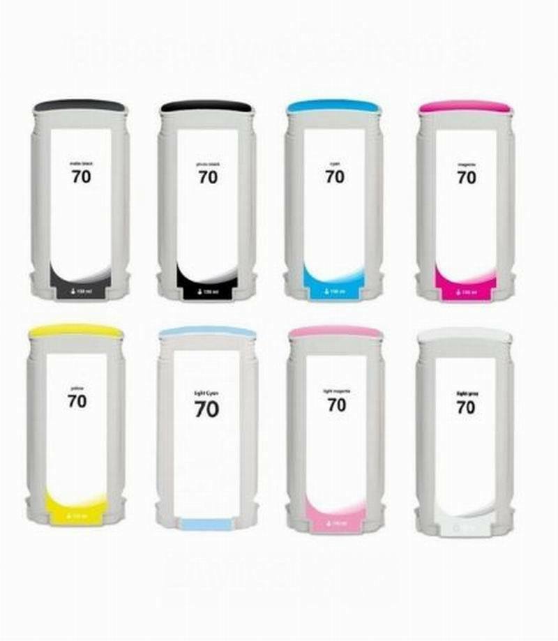 8pk Compatible for HP 70 ink cartridges DesignJet z2100 z5200