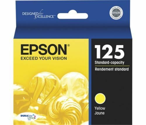 Epson GENUINE 125 T1254 Yellow Ink (NO RETAIL BOX) WORKFORCE 323 325