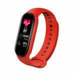 M5 Fitness Smart Watch Band Sport Activity Tracker Heart Rate Monitor - Red