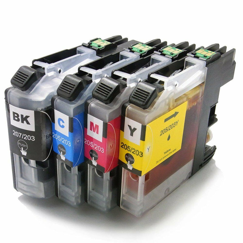 4PK LC207 LC205 XXL Compatible Ink Cartridge For Brother MFC- J4620DW J4320DW