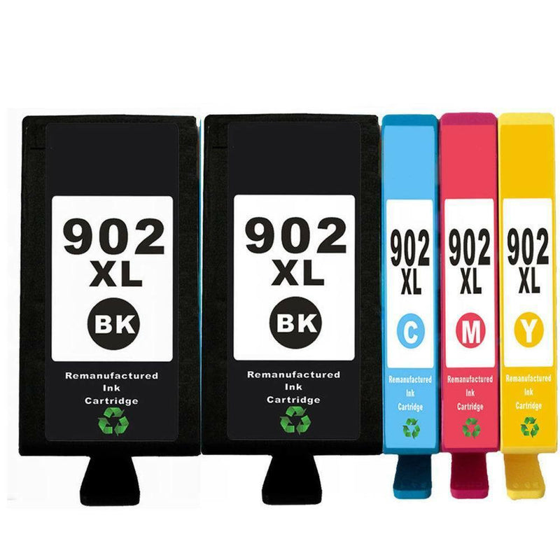 5 Packs Reman Ink Cartridge for HP 902XL OfficeJet 6950 6954 6958 6962