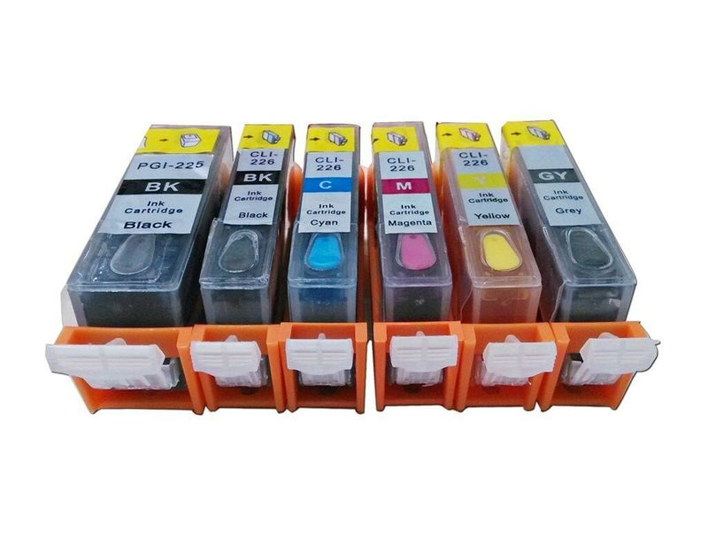 6 packs Refillable Ink CARTRIDGE for CANON PGI-225 CLI-226