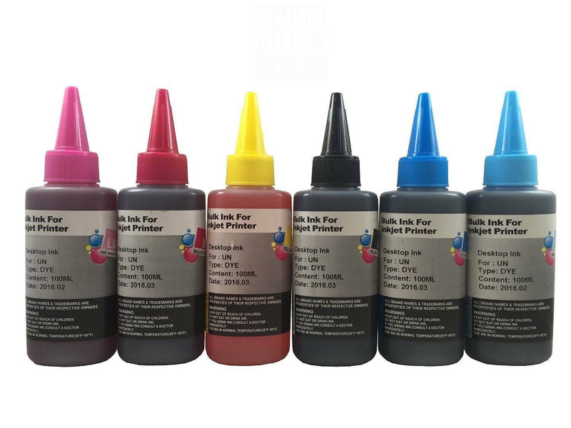 6X100ml refill Dye ink for HP 81 C4930A DesignJet 5000 5500 Printer