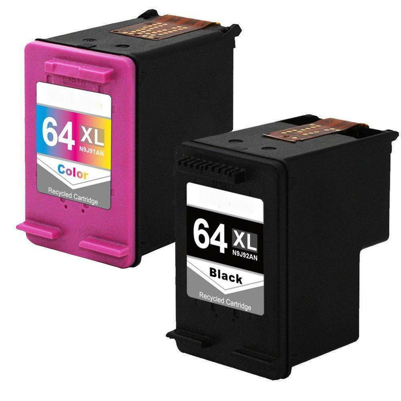 Refurbished for HP 64XL Black Color Ink Cartridge N9J92AN N9J91AN HP 6252 6255