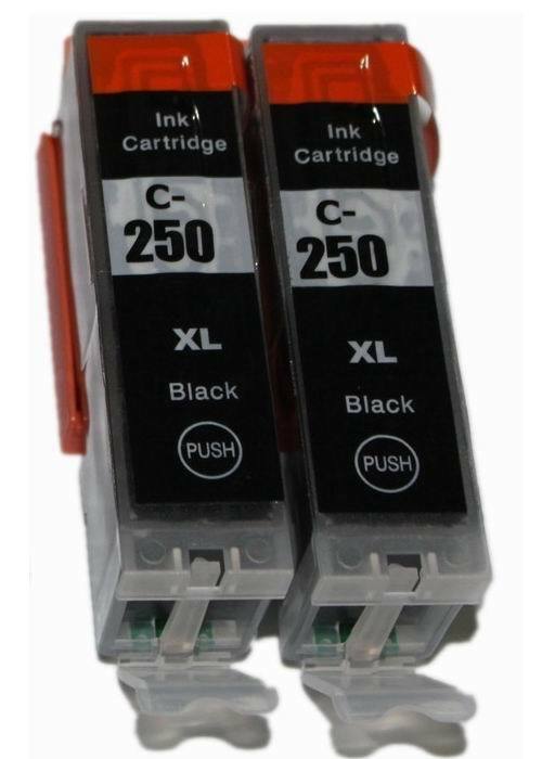 2 PGI-250XL Black Ink fit For Canon PIXMA MG5420 MG5422 MG5520 MG336