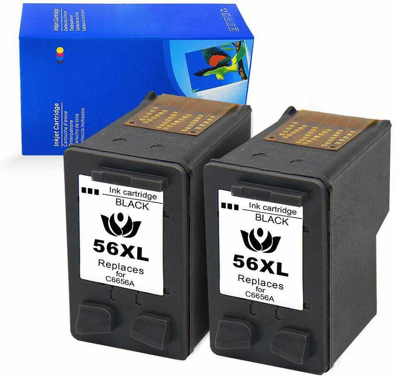 2pk for HP 56 Ink fits Deskjet 450 5150 5550 5650 5850 9650 9670 9680