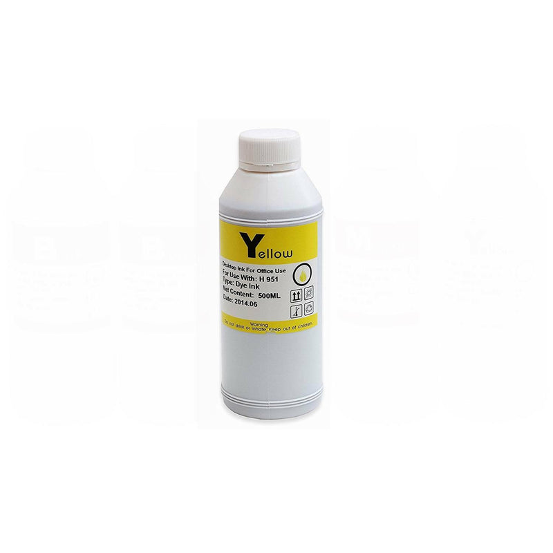 500ML YELLOW Large INK Refill HP 02 C5140 C5150 C5175 C5180 C5183 C5188 C5190