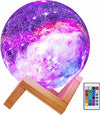 Moon Lamp Kids Night Light Galaxy Lamp 5.9 inch 16 Colors LED 3D Star Moon Light