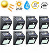 Outdoor 20 LED Solar Wall Lights Power PIR Motion Sensor Garden Yard Path Lamp