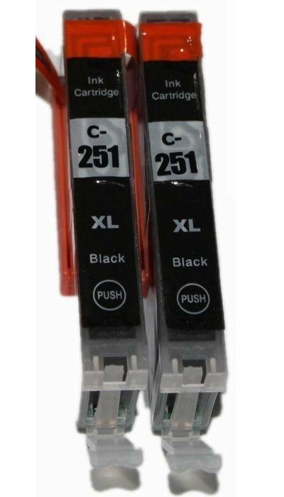 2pk CLI-251XL photo black Ink fit Canon PIXMA MG5420 MG5422 MG5520 MG5522 MG5620