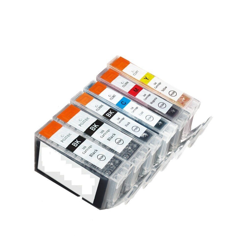 6 Ink Cartridges Fit Canon CLI-8 BK C M Y PGI-5 BK Pixma MP830 MX850 Printers