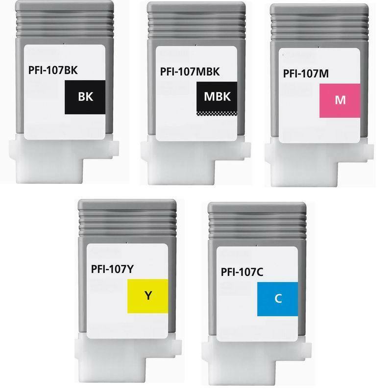 5 Pfi-107 ink cartridge fit Canon imagePROGRAF 670 680 685 770 780 785