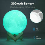 Moon Lamp Kids Night Light Galaxy Lamp 5.9 inch 16 Colors LED 3D Star Moon Light