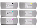 6 Compatible Wide format HP Designjet 5000ps 5500ps HP 83 pigment INK cartridge