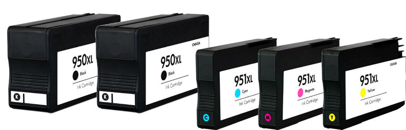 5 PK Compatible HP 950xl HP 951xl Ink Cartridges for 8100, 8110, 8600, 8610