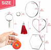 Acrylic Ornament Keychain Blank Clear Keychains Tassels Vinyl Crafting 30 PCS