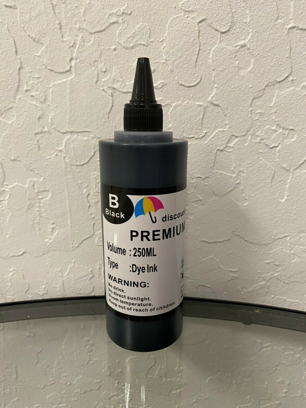 Black Bulk refill ink bottle for HP inkjet printer 250ml – discountinkllc