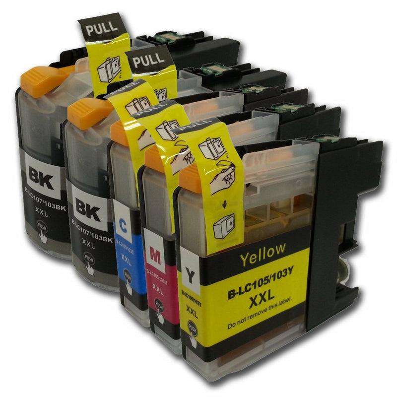 5 Pack Compatible for Brother LC-103 Ink cartridge For MFC-J4510DW MFC-J4610DW