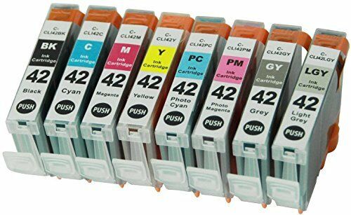 8PK CLI-42 CLI42 42 INK CARTRIDGE FOR CANON PRINTER Pixma Pro-100 Pro100