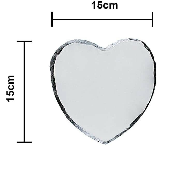 Blank Sublimation Rock Stone Slate Matte Heat Press Picture w/ Feet Heart-Shaped