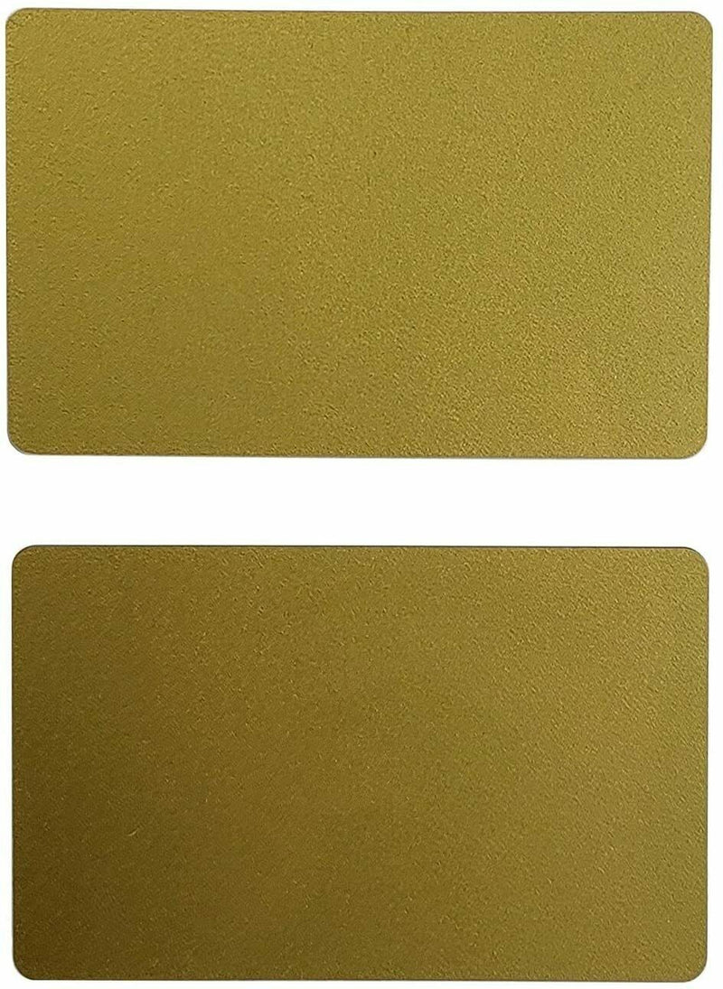 Pack of 100 Premium Graphic Quality Gold PVC Cards CR80 30 Mil